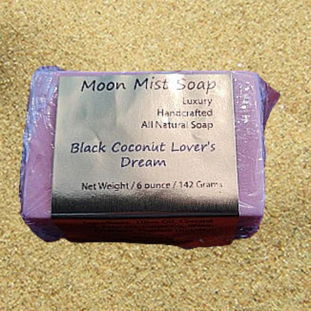 Black Coconut Lover's Dream  - Handmade Homemade Bar Soap - 6 ounce bar